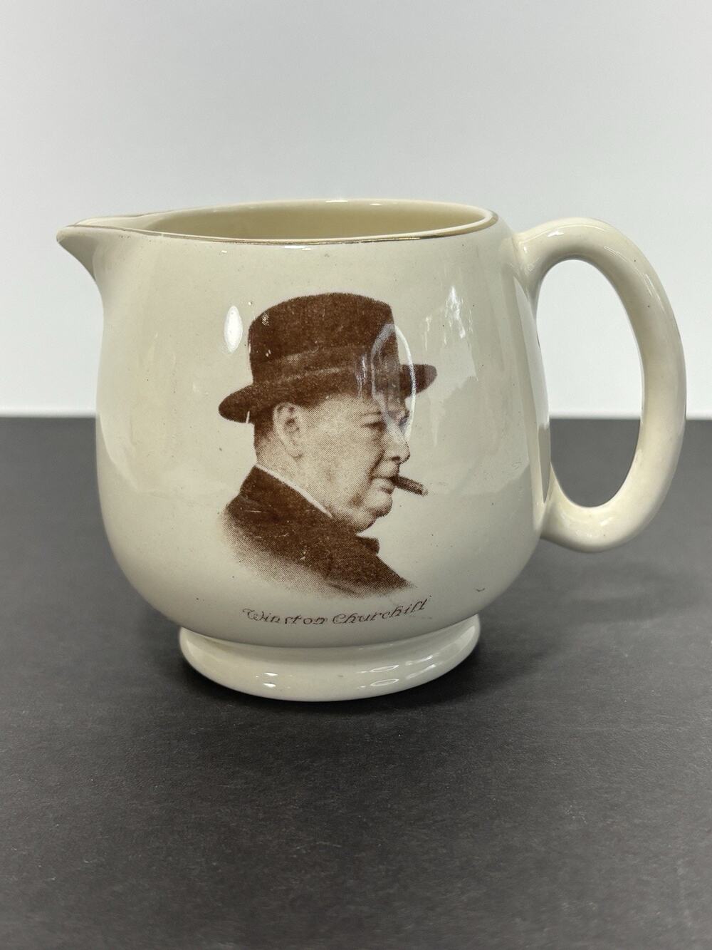 Vintage Masons England Winston Churchill Creamer Pitcher Transferware Jug
